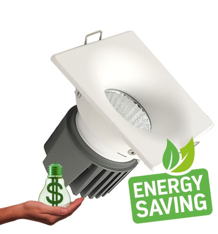 LED Downlight - 15W - HVID - KVADRATISK - SKY - CRI+92 - UGR13