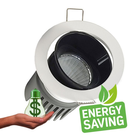 LED-alasvalo - 15W  - Säädettävä - VALKOINEN - MUSTA - CRI+92 - UGR13