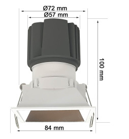 Downlight LED 15W -CROMO - QUADRATO - CRI+92 - UGR13