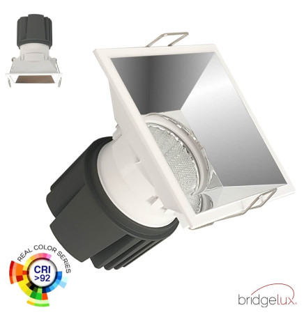 Encastré LED 15W - CHROME - CARRÉ -  IRC+92 - UGR13
