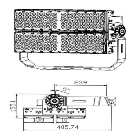 LED Flutlichtstrahler 600W PHILIPS Xitanium - CORELMAX- 220Lm/W- CLASS A
