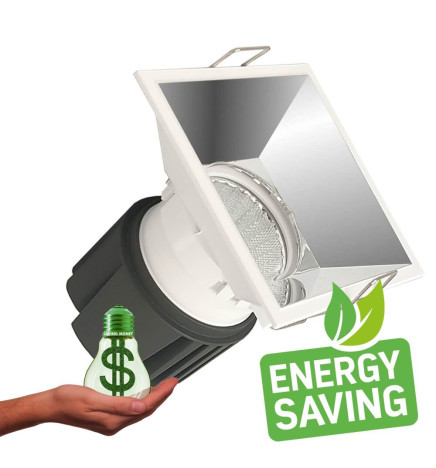 Downlight LED 15W -CROMO - QUADRATO - CRI+92 - UGR13