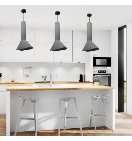 Lampada Sospensione - Rettangolare - DARK- Calcestruzzo - per E14 - IP65