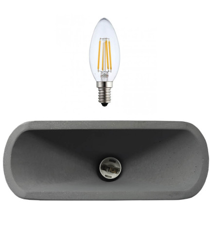 Lampada Sospensione - Rettangolare - DARK- Calcestruzzo - per E14 - IP65