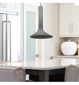 Pendant Lamp - Circular - DARK - Concrete - for E14