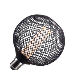 Bombilla LED Modern Metal Negro 4W E27 G125 - Dimmable