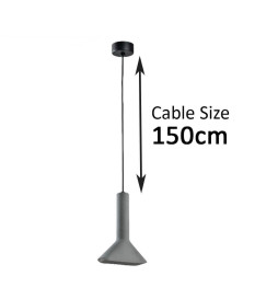 Lampada Sospensione - Rettangolare - DARK- Calcestruzzo - per E14 - IP65
