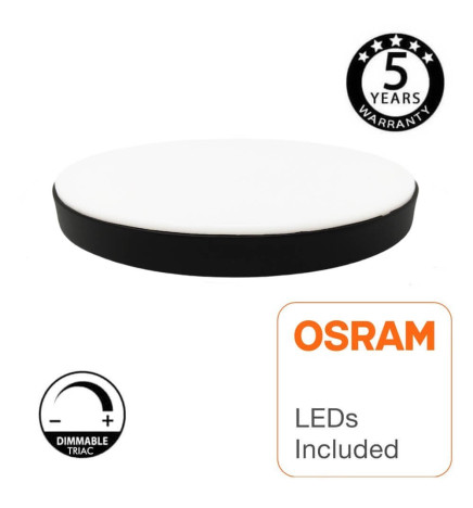 Plafón LED Superficie 24W OSRAM Chip - NARVIK - Negro