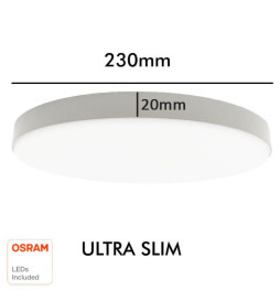 24W overflate LED taklampe OSRAM Chip - DRAMMEN - Sølv