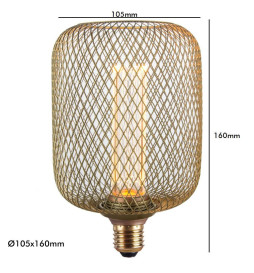 LED-pære - Moderne  GOLD metal - 4W - E27 - Dæmpbar