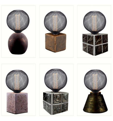 LED-lampa - Modern svart metall - 4W - E27 - G125 - Dimbar