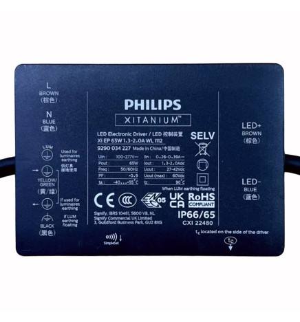 LED-driver - Philips - Programmerbar  -XITANIUM Essential - Xi EP 65W - til LED-lyskilder op til 65W