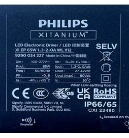 LED-driver - Philips - Programmerbar - XITANIUM Essential - Xi EP 65W - för LED-armaturer upp till 65W