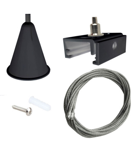 Ophængssæt til 3-faset skinnelys