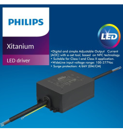 Driver LED Programable Philips XITANIUM Essential - Xi EP 65W para Luminarias LED de hasta 65W