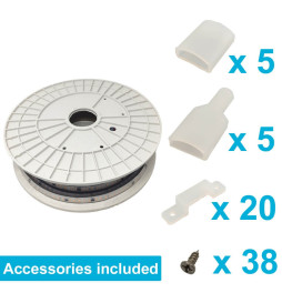 LED-Stripe 220V | 140xLED/m | 20m | SMD2835 | 2566Lm/M| 19W/M | IP67 | Kutt hver 10 cm