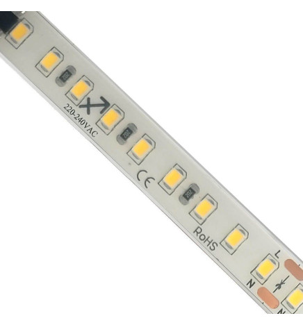LED Strip 220V | 120xLED/m | 20m | SMD2835 | 1450Lm/M | 14W/M | IP67 | Corte cada 10cm