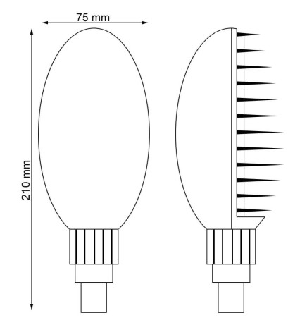 LED-lampa 36W BRIDGELUX E27 - 167Lm - med hög styrka