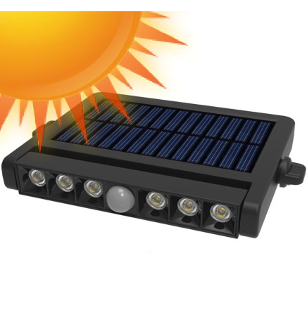 Faretto solare a LED orientabile - 5W - Sensore di movimento - 4000K