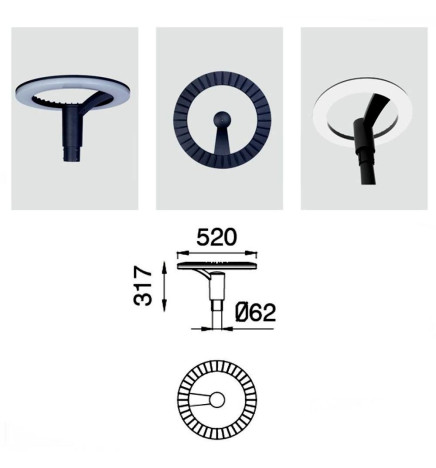 LED-katuvalo 60W URBAN Philips Lumileds SMD 3030 160Lm / W