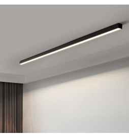 Aluminum Profile- Black - POSTDAM - UGR17 Micro Prism Diffuser -2 Meters - Batten + Pendant