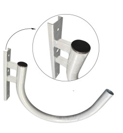 Soporte curvo para Farola - para Columna y Pared- Acero Galvanizado - 1m.