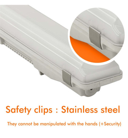 Vandtæt integreret LED-armatur - 35W-30W-25W-20W -  OSRAM Driver - 120cm