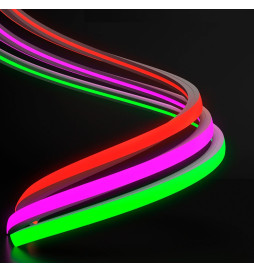 LED Neon 24V - 10W/m - Rulle 50m - 6x12mm- GUL