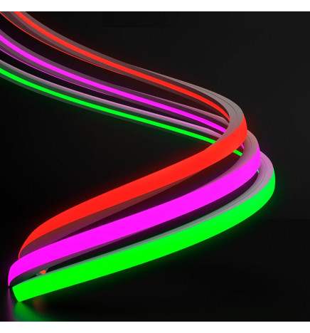 LED Neon 24V - 10W/m - Rulle 50m - 6x12mm- GUL