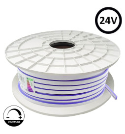 Neon LED Flexível 24V - 10W/m - Bobina 50m - 6x12mm - AMARELO