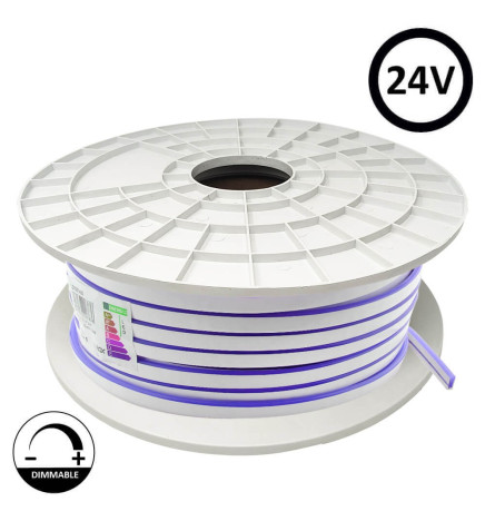 Neon LED flessibile 24V - 10W/m - Bobina 50m - 6x12mm- GIALLO