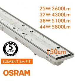 Regleta Estanca LED integrado - 44W-38W-32W-25W -  OSRAM Driver - 150cm
