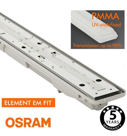 LED Feuchtraumleuchte  Integrierten  - 35W-30W-25W-20W -  OSRAM Driver - 120cm