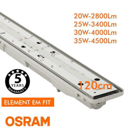 Regleta Estanca LED integrado - 35W-30W-25W-20W -  OSRAM Driver - 120cm