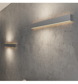 Applique LED Lineare - WASHINGTON GRIGIO - 0.44m - 0.94m - 1.44m - 1.94m - IP54
