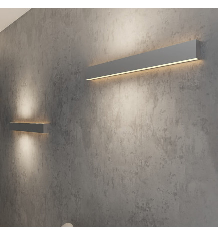 LED Wandleuchte Lineare - WASHINGTON GRAU - 0.44m - 0.94m - 1.44m - 1.94m - IP54