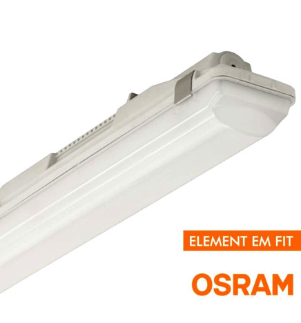 Regua Estanca LED integrado - 35W-30W-25W-20W -  OSRAM Driver - 120cm