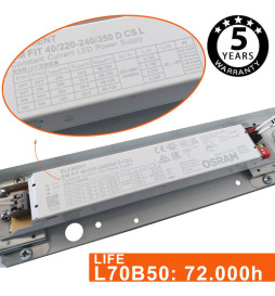 Vattentät integrerad LED-armatur -  44W-38W-32W-25W -  OSRAM Driver - 150cm
