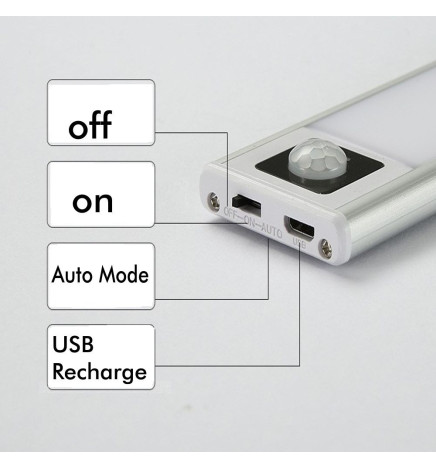 Lâmpada Sensor LED Recarregável - Lítio