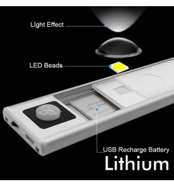 LED-Lampe - Wiederaufladbar mit Sensor - Lithium