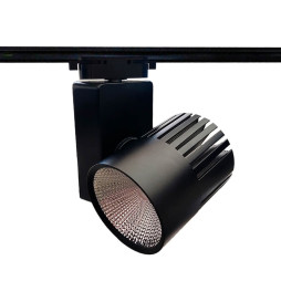 LED Strahler 40W UPPSALA Schwarz BRIDGELUX Chip 1-Phasen Schienensystem CRI+98