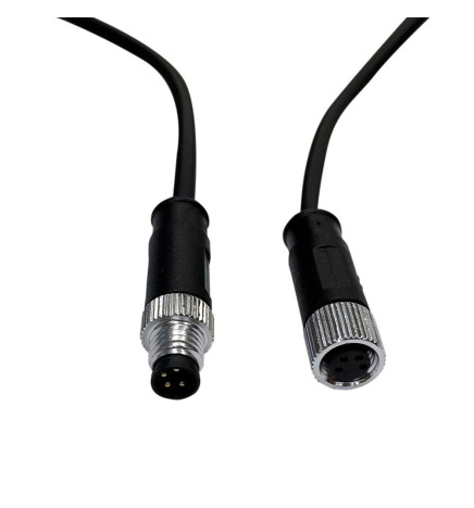 Cable conector Estanco 12V-24V - IP68 - M8 - Macho – Hembra