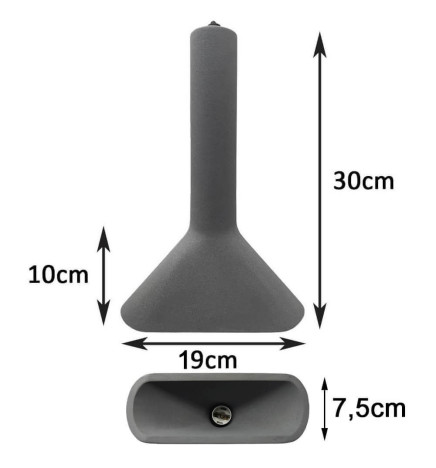 Luminaire Suspendu - Rectangulaire - DARK - Béton - pour E14 - IP65