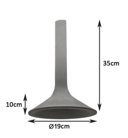Lampada a Sospensione - Circolare - SCURO - Cemento - per E14