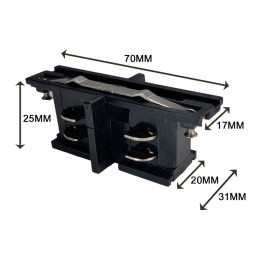 Conector  Direita em " I" calha  TRIFASICO