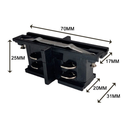 Conector  Direita em " I" calha  TRIFASICO
