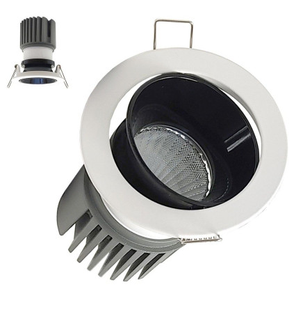 Downlight LED 15W - Ajustável - BRANCO - PRETO - CRI+92 - UGR13