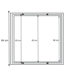 Einbaurahmen für LED-Panele 60x60 cm