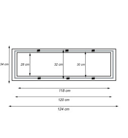 Cadre Encastré pour Panneaux LED 30x120cm