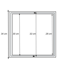 Innfelt ramme - 30x30 cm LED-panel
